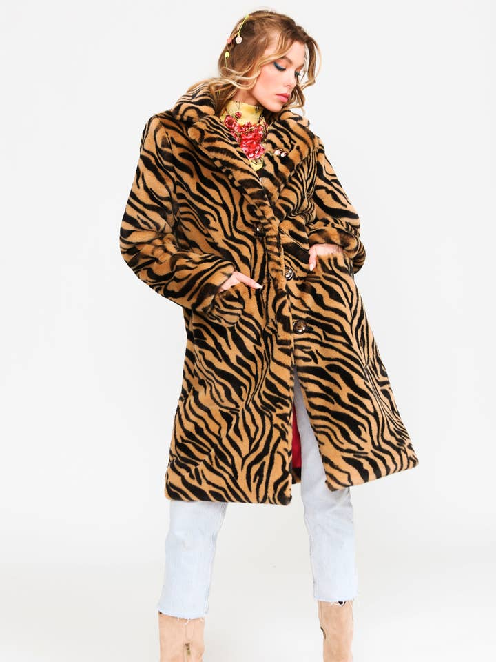 Statement Tiger Coat for wholesale by Aratta