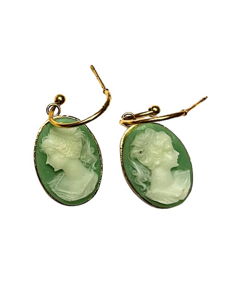Earrings Lady Green - Pair for wholesale by Fascinato