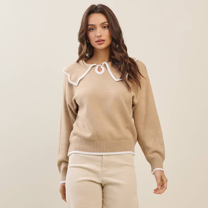 Maglione con collo smerlato per la vendita all'ingrosso da parte di Able