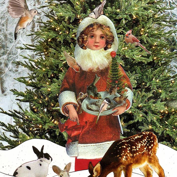 Erica DiPaolo Designs - Wholesale Christmas Card - Forest Girl Christmas Card, Christmas Woods Card2