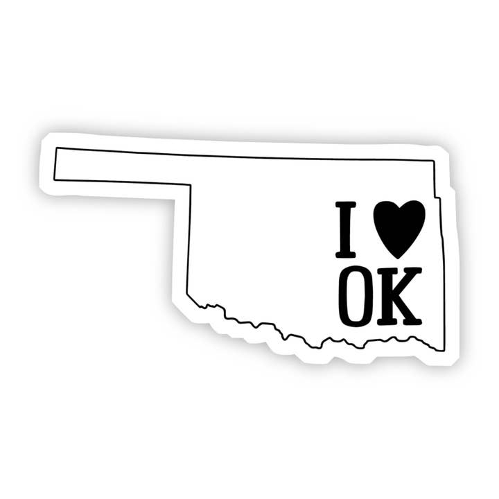 I Love Oklahoma Sticker for wholesale by Big Moods