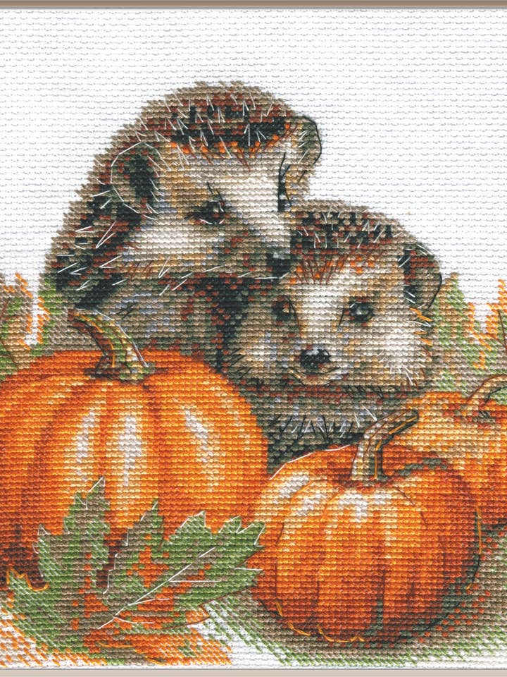 Kit de point de croix d'Aine A1021 Hérissons dans la récolte pour la vente par RIOLIS