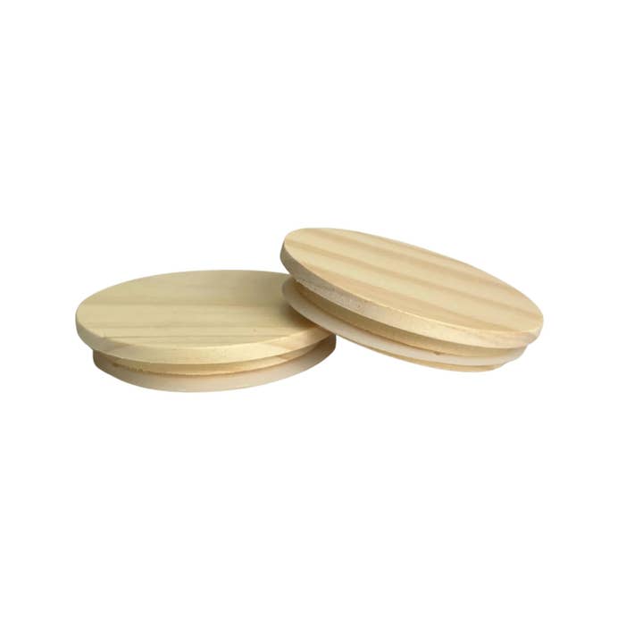 General Wax & Candle Company - Wholesale Candle Holder - Natural Wood Candle Lid - Fits our 9.5 oz Monticiano