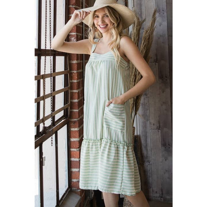Striped Sundress Dress for wholesale by Veveret