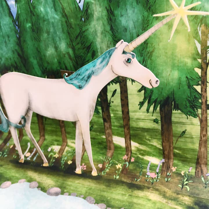 Amelia Kieras Paper Arts - Wholesale Everyday Greeting Card - Magic Unicorn Pop Up Card3