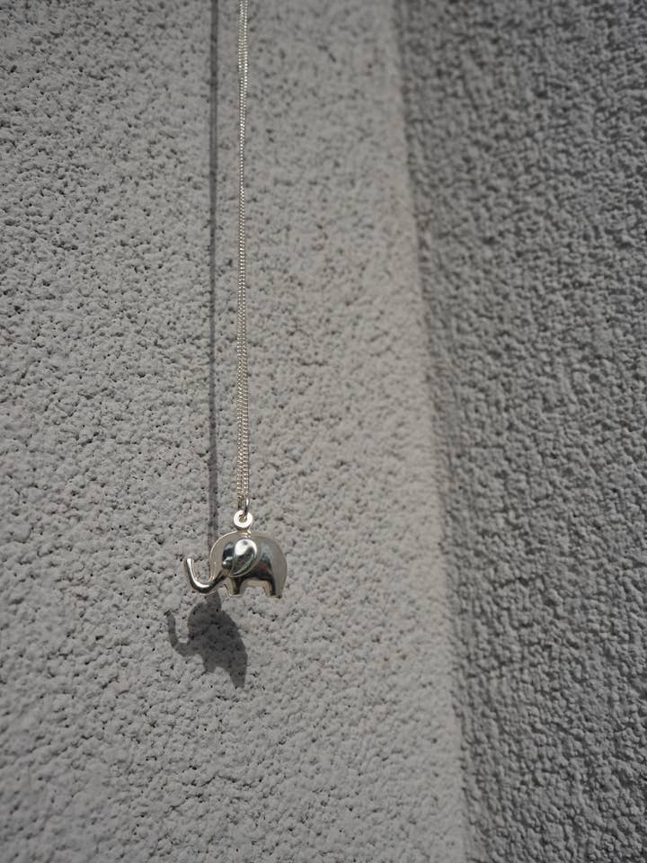 Sterling Silver Elephant Necklace for wholesale by Good Things BK