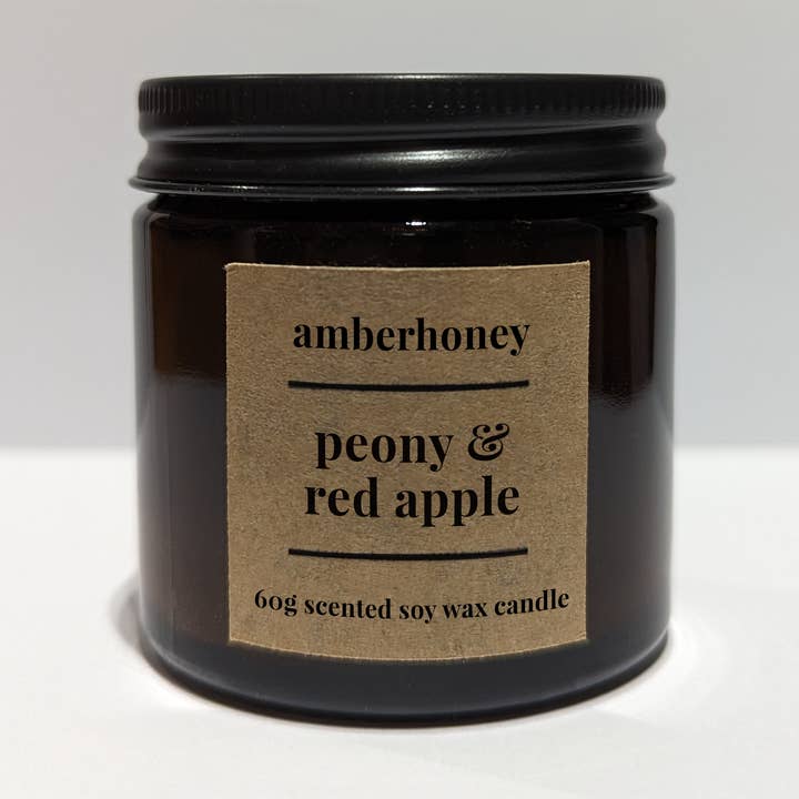 60g peony & red apple soy wax candle for wholesale by Amberhoney