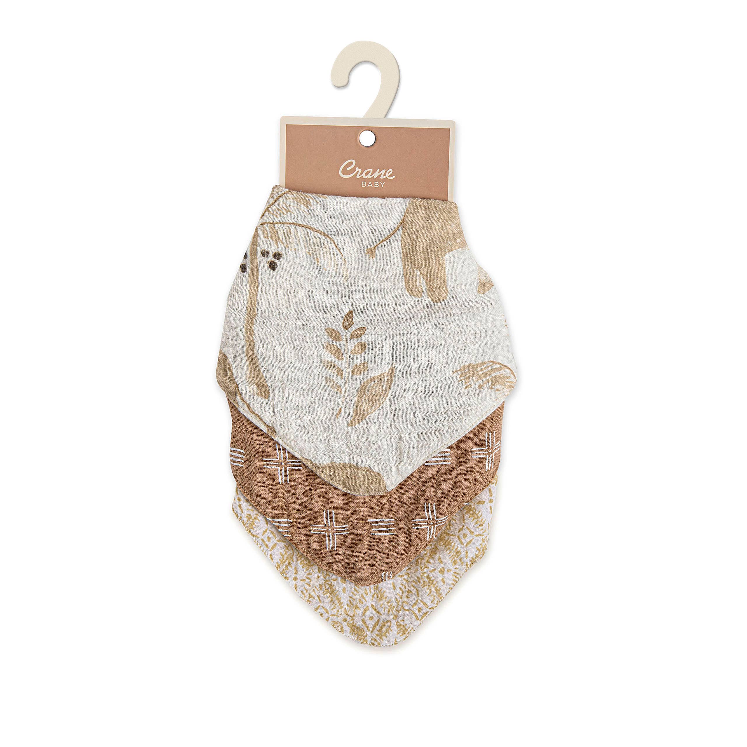 Crane Baby – wholesale Bib – Baby – Kendi 3-Pc. Muslin Bib Set5