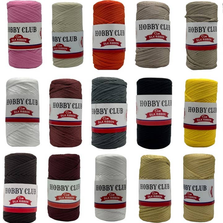 HOBBY CLUB Slim Silk Ribbon – Filato a nastro (250g/110m) in seta per la vendita all'ingrosso da parte di Grandbazaar24