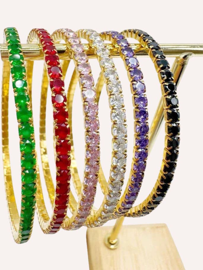 Tennisarmbånd med små farvede zirkoner – Tennis Luxe for engroshandel hos GioLì Jewels