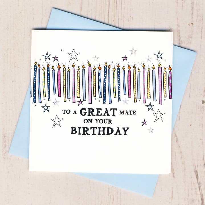 Great Mate Birthday Card for wholesale by Eggbert & Daisy