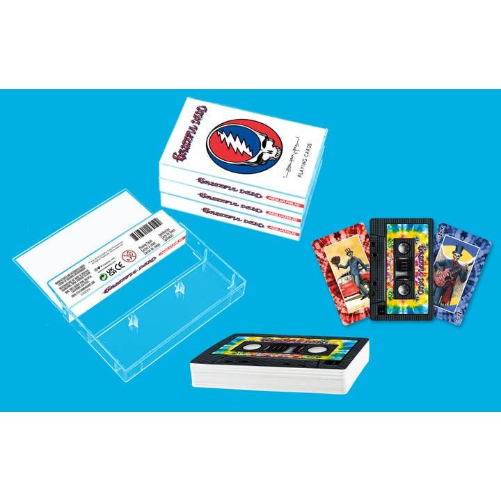 AQUARIUS, GAMAGO, ICUP, & ROCK SAWS by NMR Brands - Wholesale Playing Cards - Grateful Dead Cassette Playing Cards