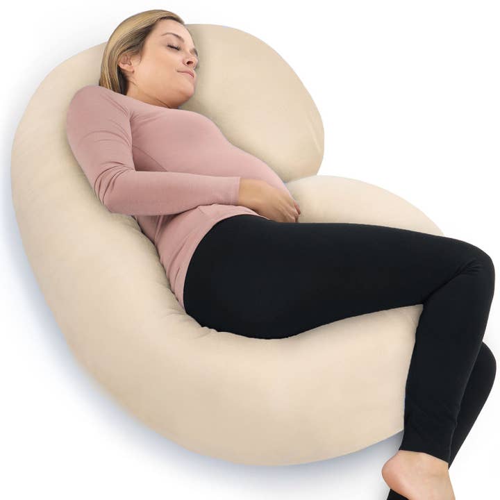 Pharmedoc C-Shape Maternity Pillow, Organic - Natural for wholesale by PharMeDoc®