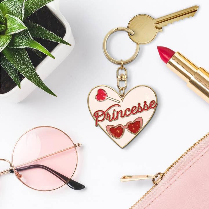 Prinsesse nøglering med glimmer for engroshandel hos BALOTTI