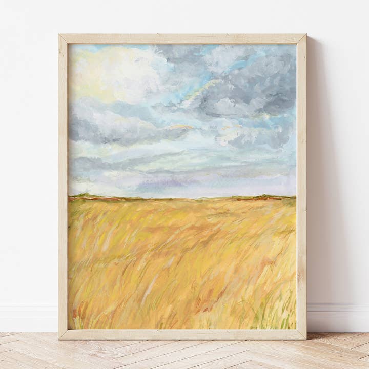 Prairie Landscape Art Print for wholesale by WLDFLWR Studio