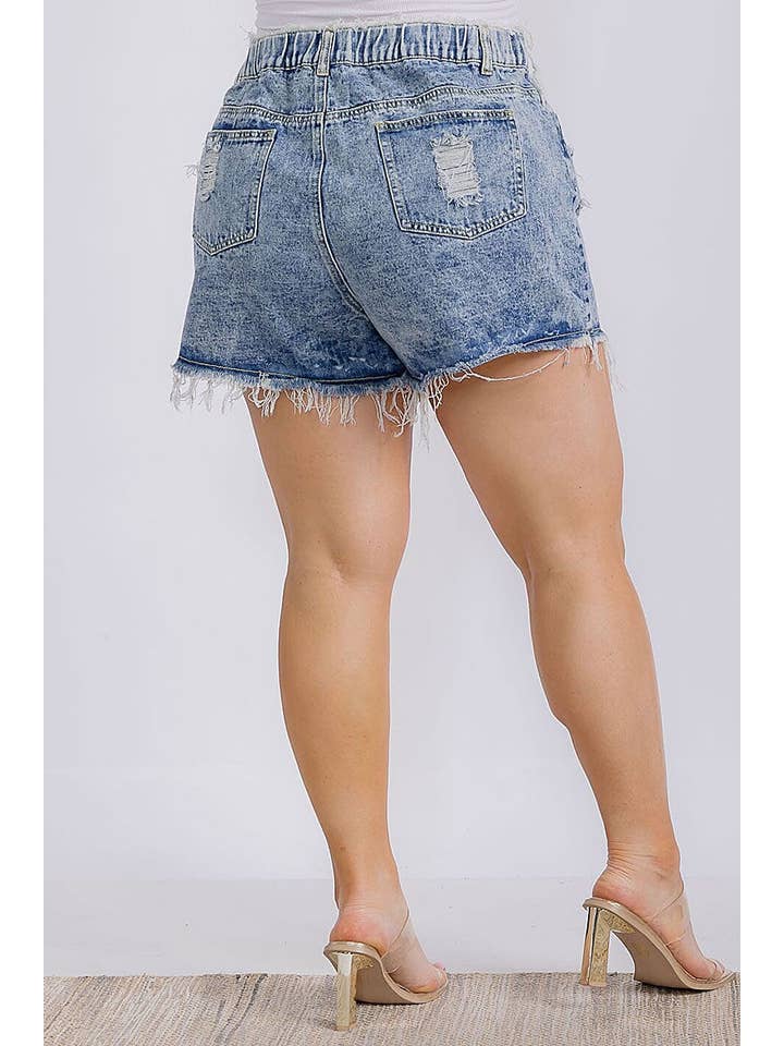 DISTRESSED DENIM SHORT for wholesale on Faire3