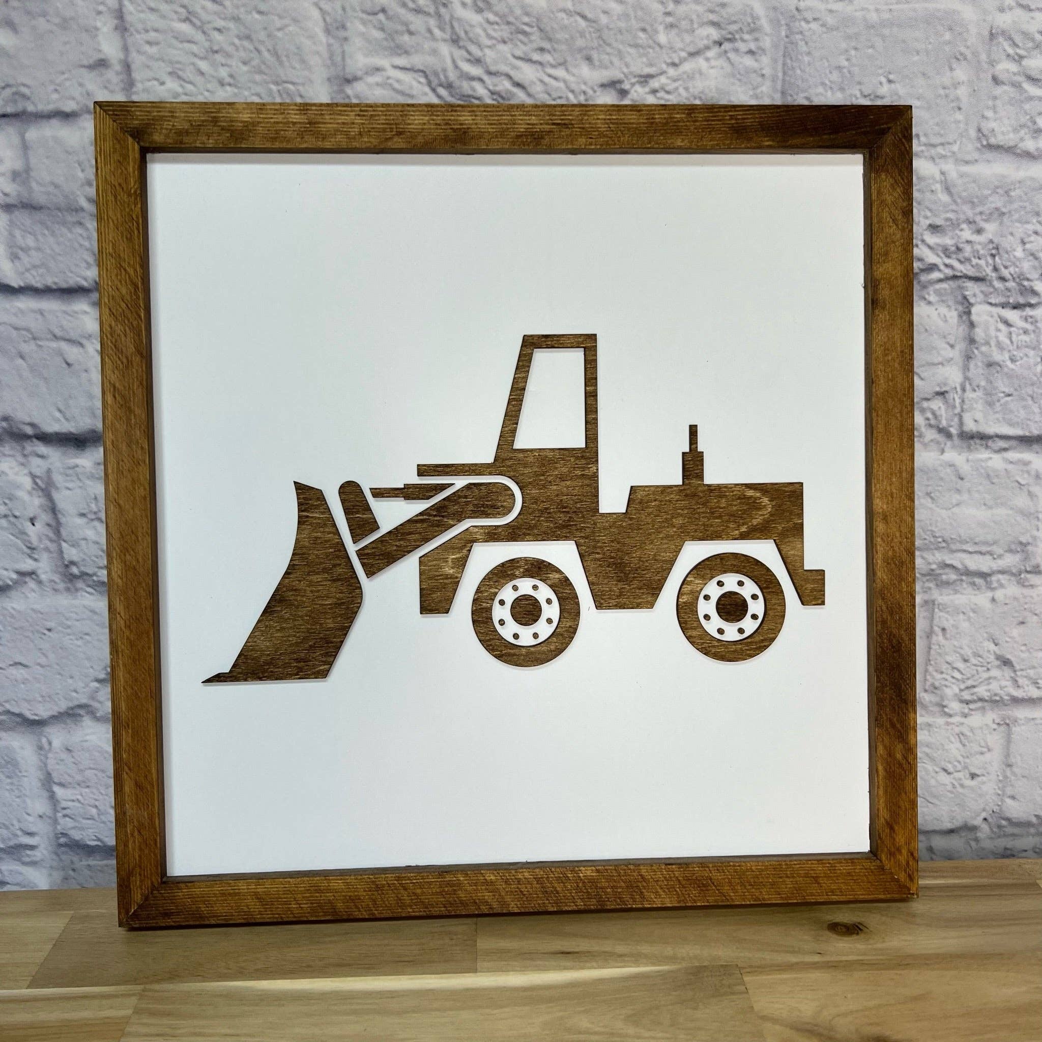 Nail and Hook Laser Cut Home Decor - Wholesale Sign - Construction Truck | 14x14 inch Wood Sign | Construction Room Decor | Construction Truck Bedroom12
