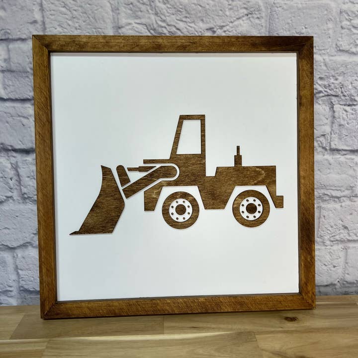 Nail and Hook Laser Cut Home Decor - Wholesale Sign - Construction Truck | 14x14 inch Wood Sign | Construction Room Decor | Construction Truck Bedroom12