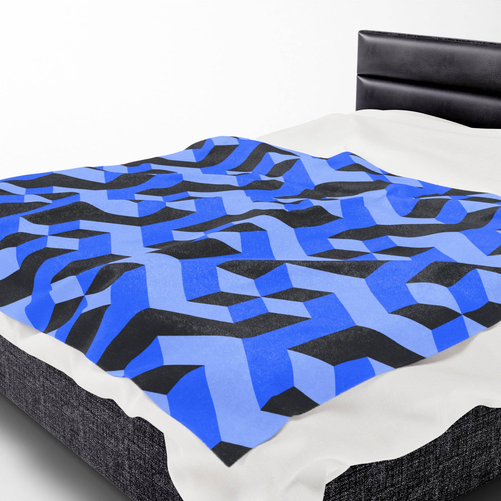 Ohhh So Swag - Wholesale Throw Blanket - Geometric Blue Throw Blanket for Couch Bed Chair Bed | US2