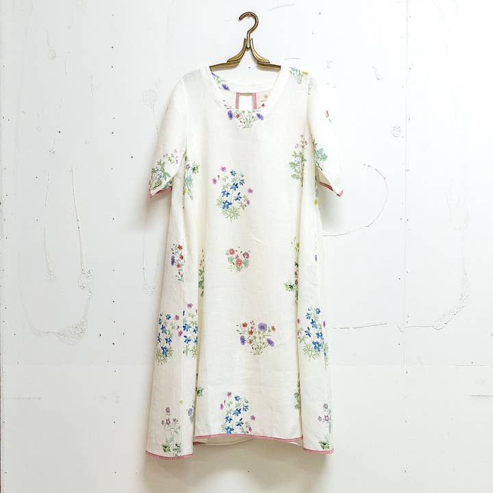 02.24.213 - Floral Linen Dress for wholesale by Marigold Row