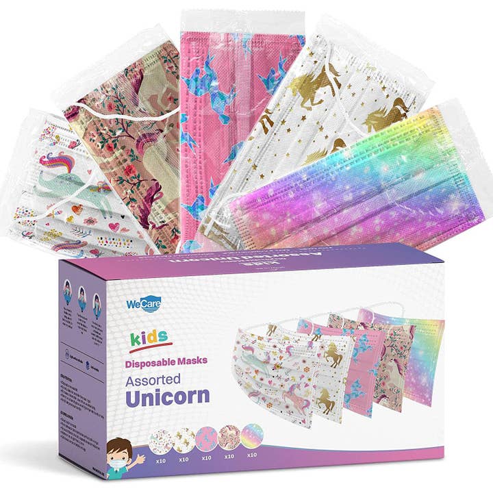 WeCare Kids Assorted Unicorn Masks for wholesale by ShopHomeMed