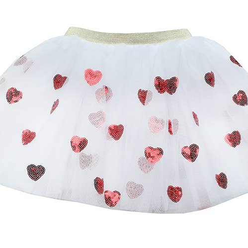 Tutù cuore rosso e bianco per la vendita all'ingrosso da parte di Sparkle Sisters by Couture Clips