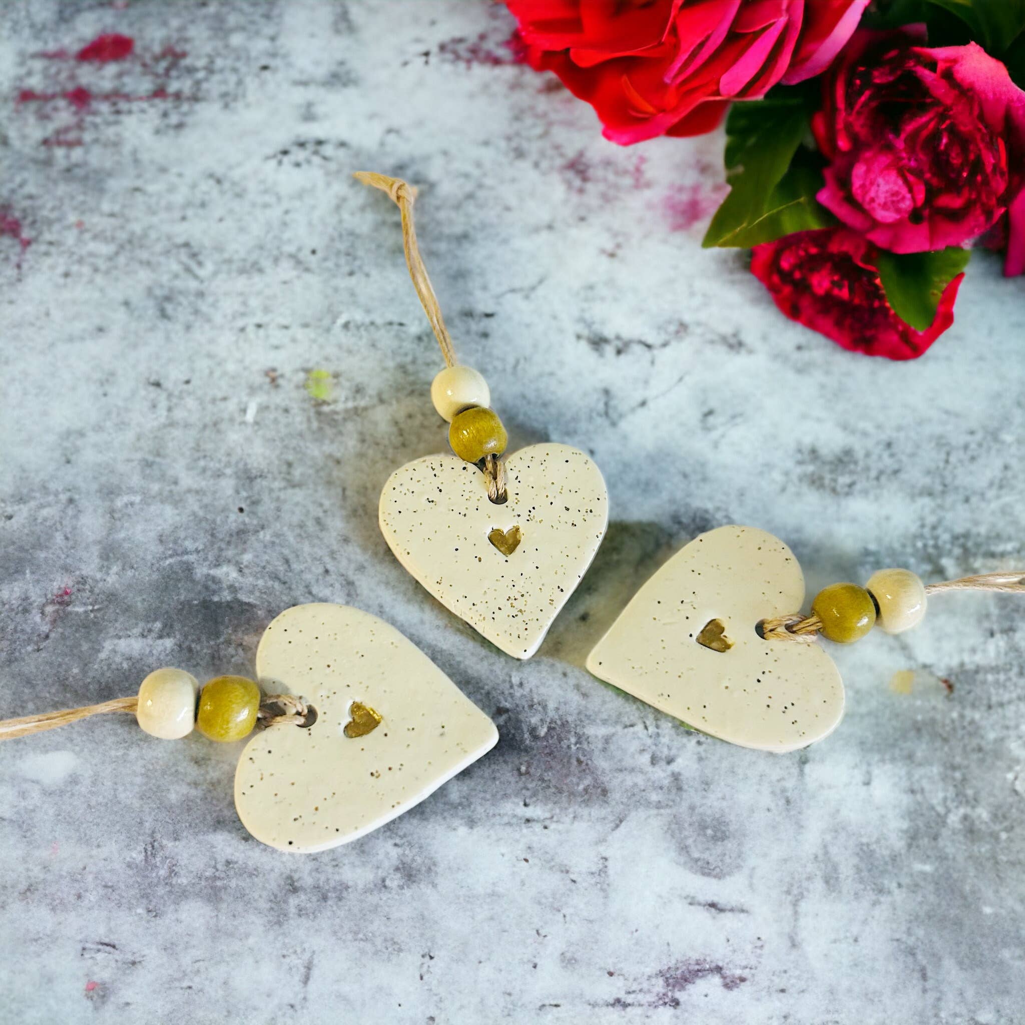 Sassy Sacha Jewelry – Engroshandel Pynt – Hjerte Valentinsornament Håndlavet, Cottagecore Rustik Moderne1