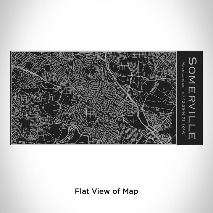 JACE.design - Wholesale Water Bottle - Somerville MA Map Insulated Bottle in Matte Black1