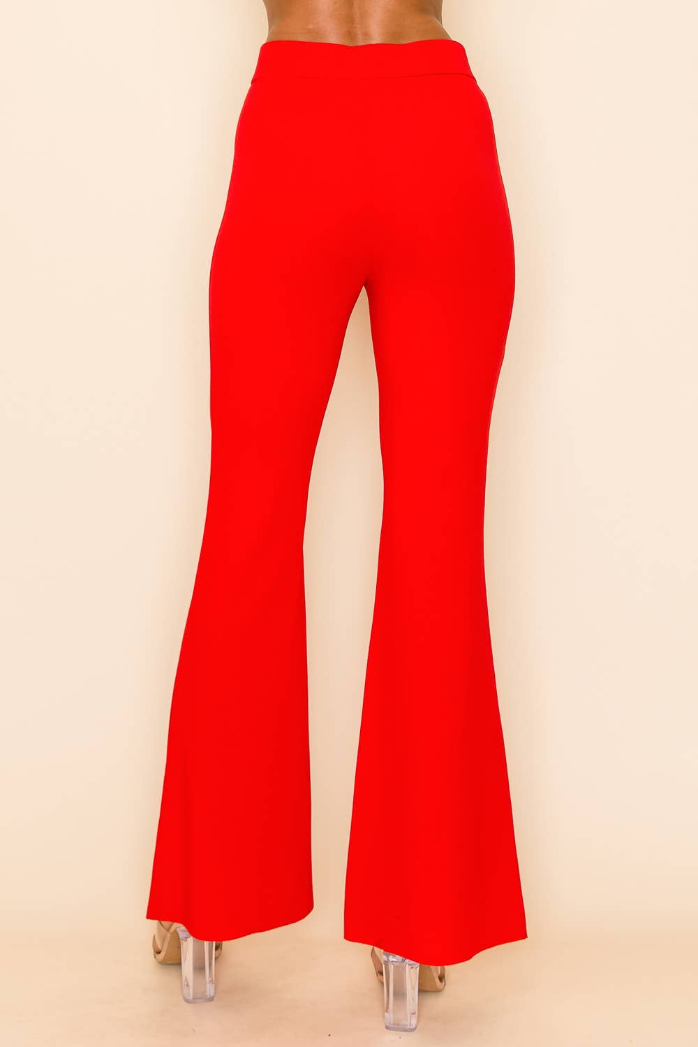 Urban Diction - Vente Pantalon – femme - Pantalon Bell décontracté et professionnel NOIR/ROUGE/VERT/IVOIRE26