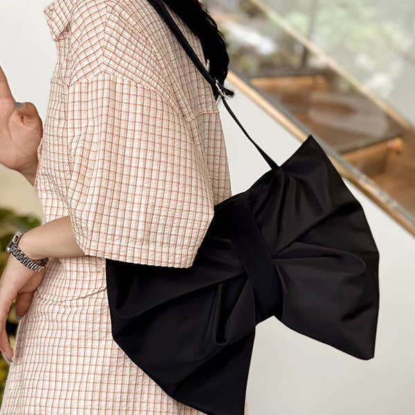 KK Bloom - Wholesale Shoulder Bag - Women's - Bowknot Solid Color Zipper Shoulder Bags