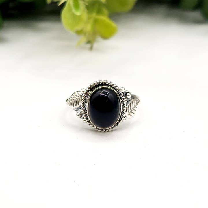 Meraki Gemstones - Wholesale Cocktail/Statement Ring - Black Onyx Semi-Precious Gemstone Sterling Silver (925) Ring1