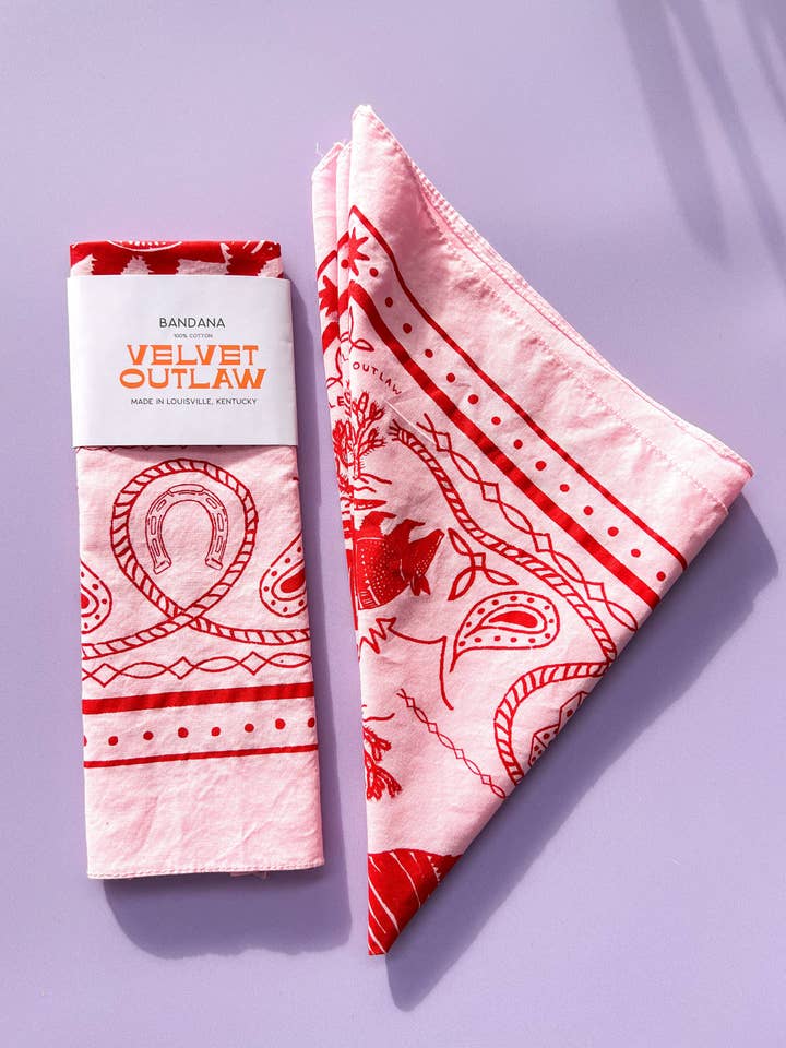Armadillo Cotton Bandana - Multiple Colors for wholesale by Velvet Outlaw