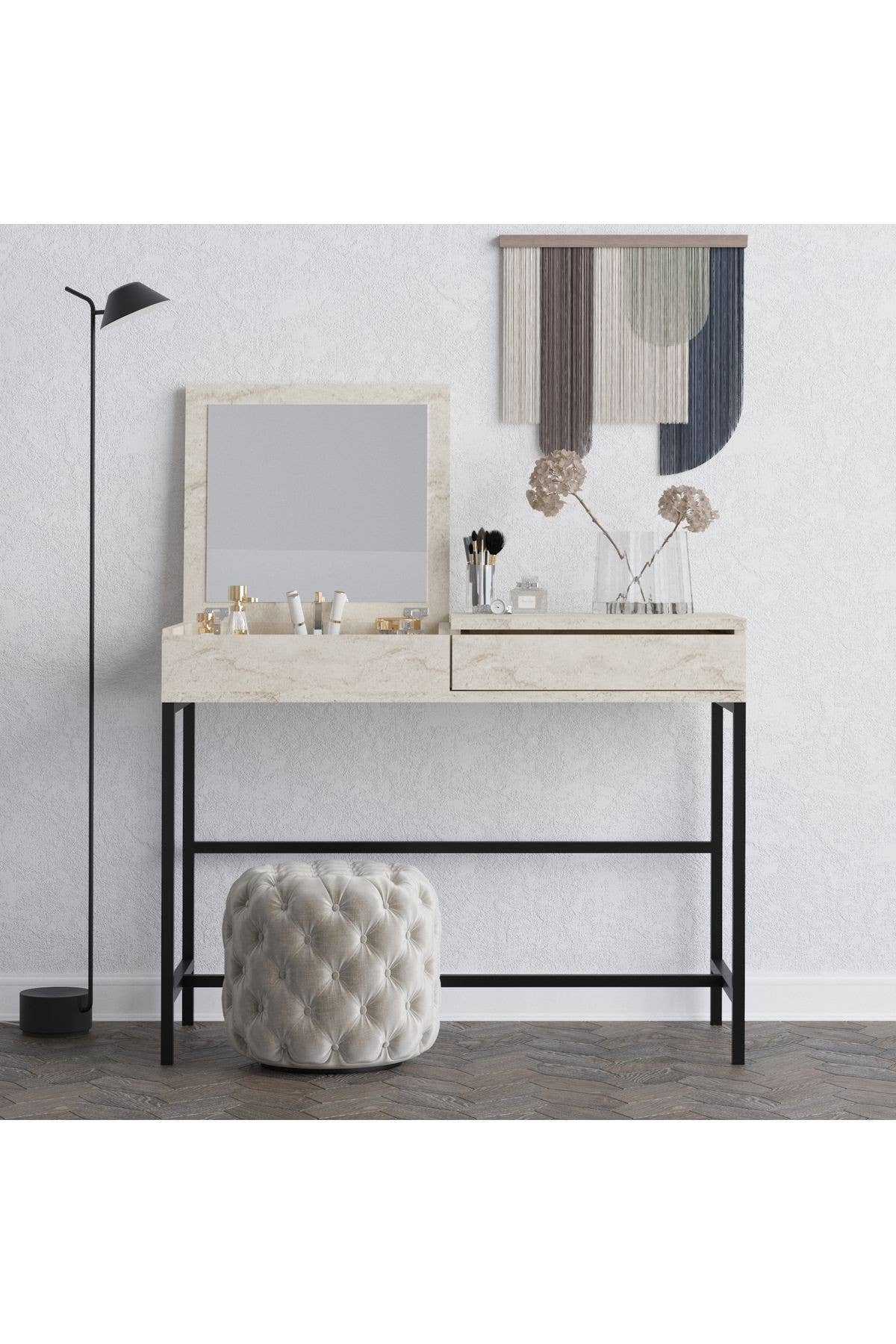 Biggbrands GmbH - Wholesale Slaapkamermeubilair - Decormet Linda Kaptafel Travertin0