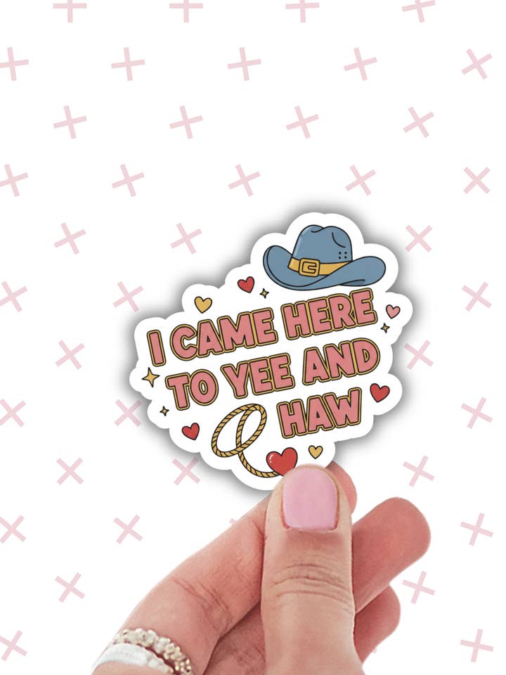 adesivo occidentale, adesivi cowgirl, sono venuto qui adesivo in vinile per la vendita all'ingrosso da parte di Lalatina Shop