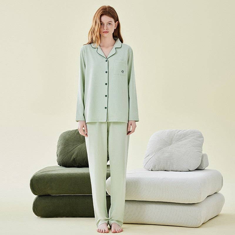 FurDecoration – wholesale Sleepwear set – Women's – Thickened Cotton Flannel Pajama Set4