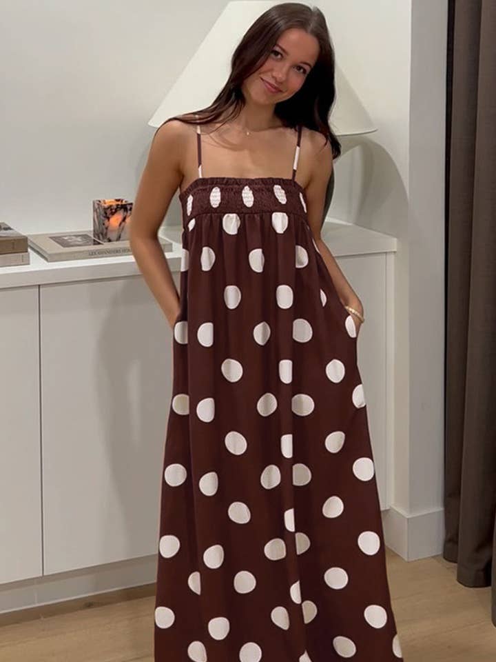 Polka Dot Maxi Dress for wholesale by Hope & Sunshine