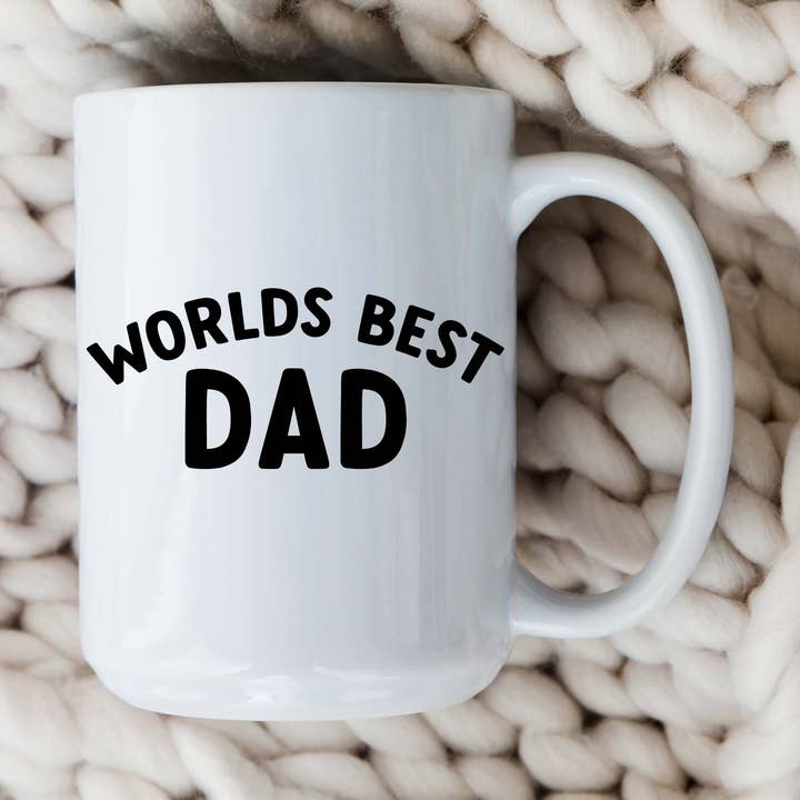 15 oz Worlds Best Dad Keramik Kaffeetasse, Vatertagstasse für den Großhandel von Amber Marie Design