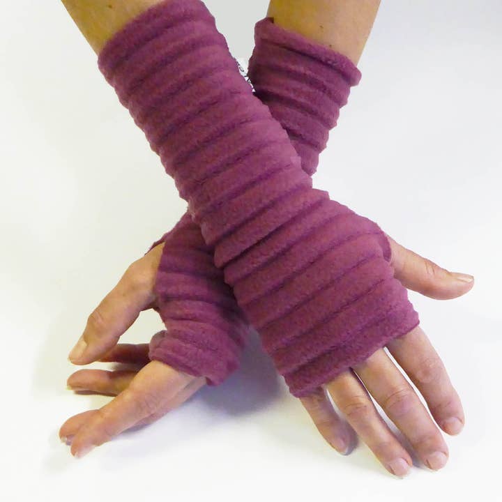 Anna Falcke - Vendita all'ingrosso Guanti - Donna - Wristees - Guanti senza dita, colore: rosa lampone