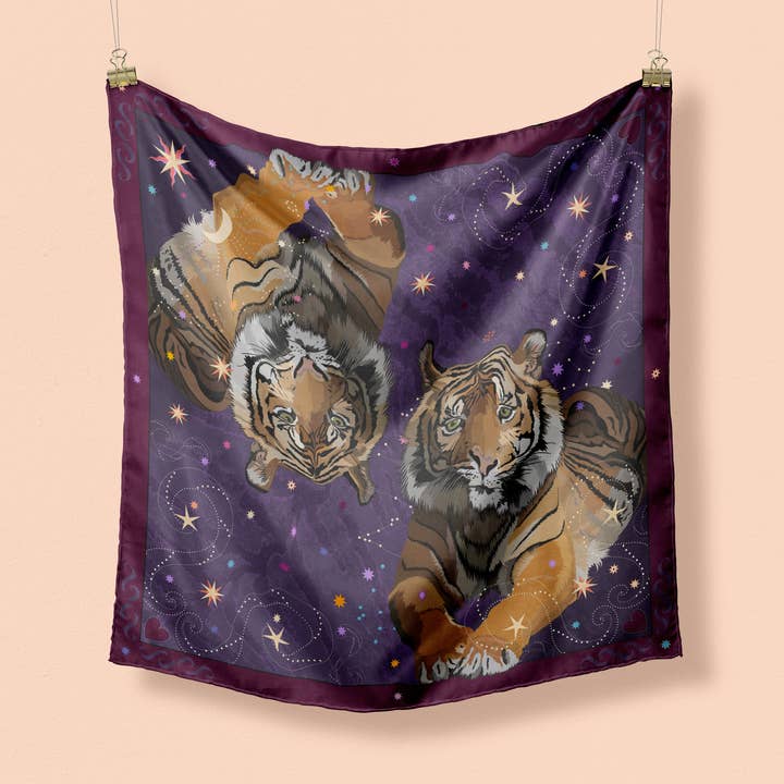 Stjärnor för tigrar - Silkeshalsduk för wholesale av Lamberty Munich