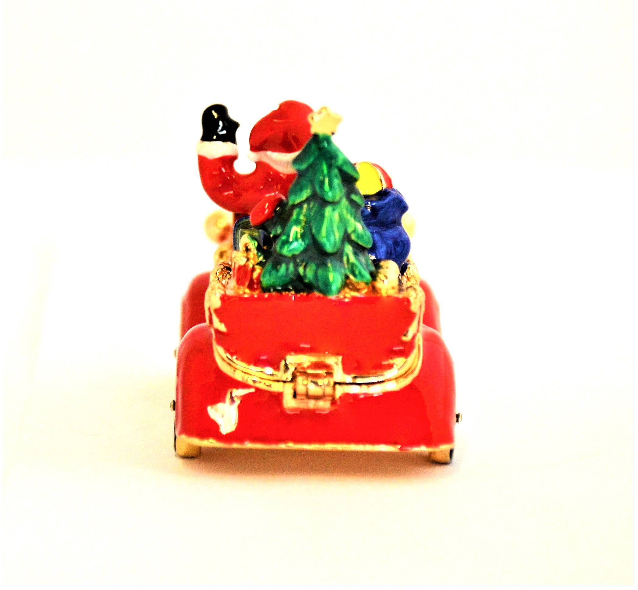 Ciel Collectables - Wholesale Christmas Decoration - Santaclause in Car Trinket Box. Hand Crafted With Crystals3