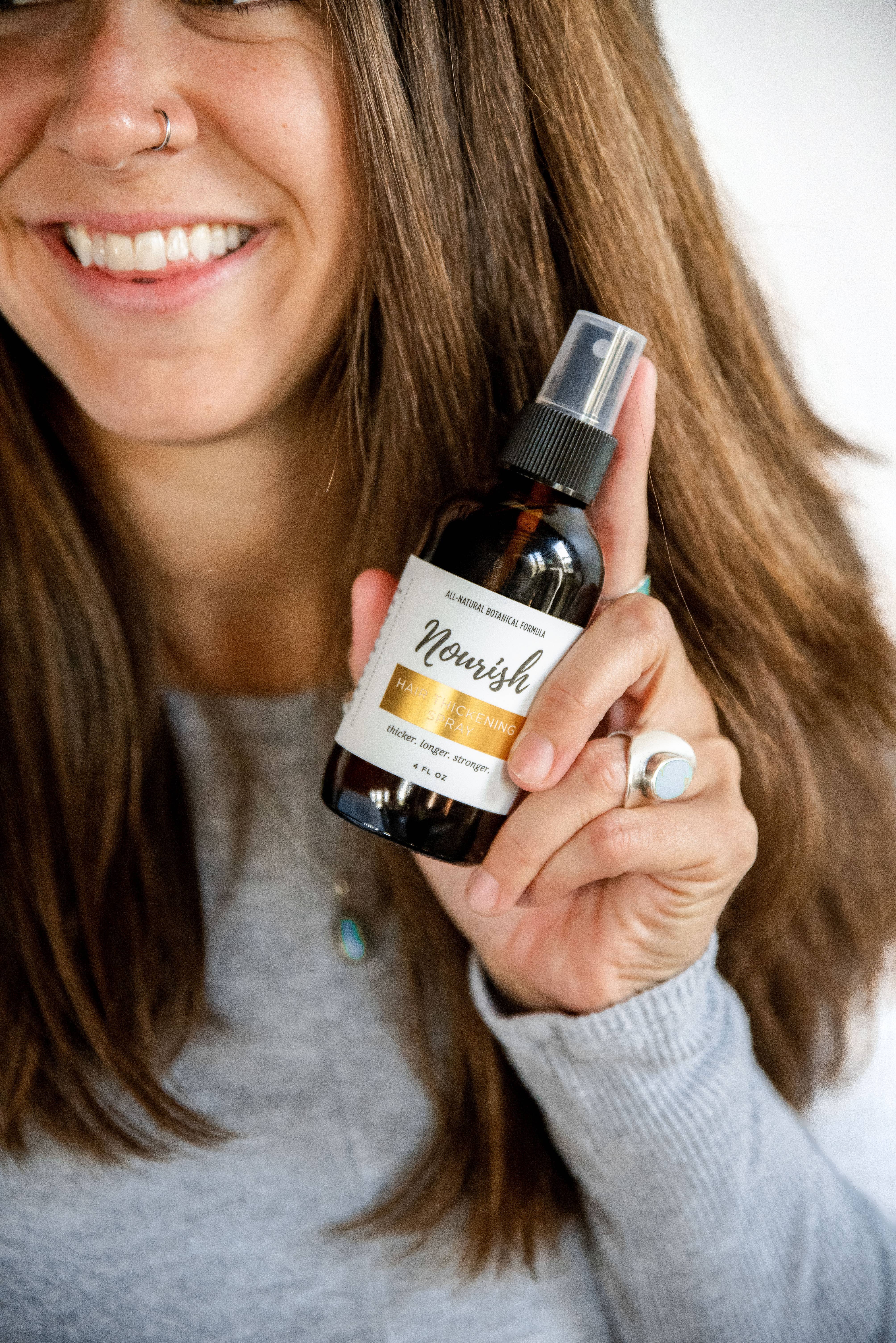 Nourish Natural Products - Wholesale Hair Spray - Hair Thickening Spray to boost volume and growth7