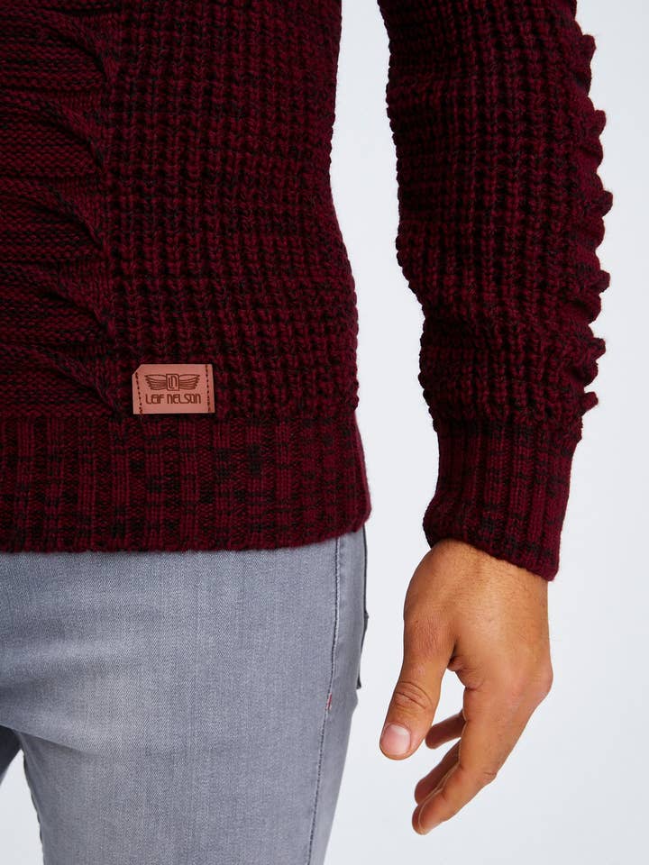Leif Nelson GmbH - Wholesale Knit Sweater - Men's - Men's Knit Sweater Chunky Knit Shawl Collar LN-557530
