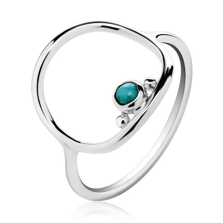 Cushion Frame Sunset Ring - Turquoise for wholesale by Hot Spice Jewelry