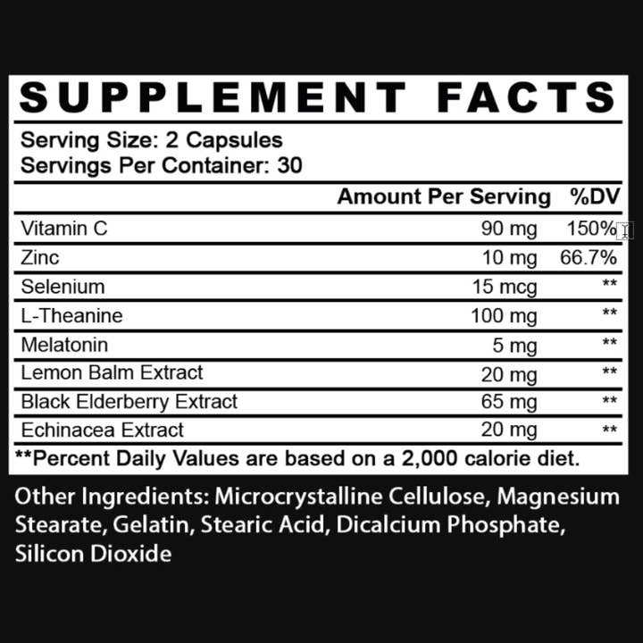 Angry Supplements - Wholesale Voedingssupplement/vitamine - Immuniteit Slaap Bedtime Immuunondersteuning Slaaphulp met vitamine C, zink, echinacea en vlierbessen3