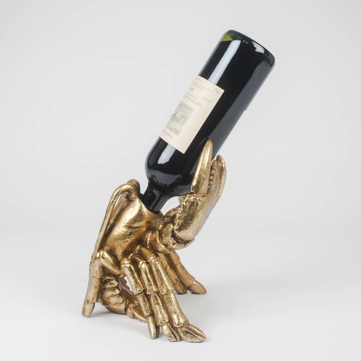 Gold Lobster Wine Bottle Holder for wholesale by Originals International Ltd