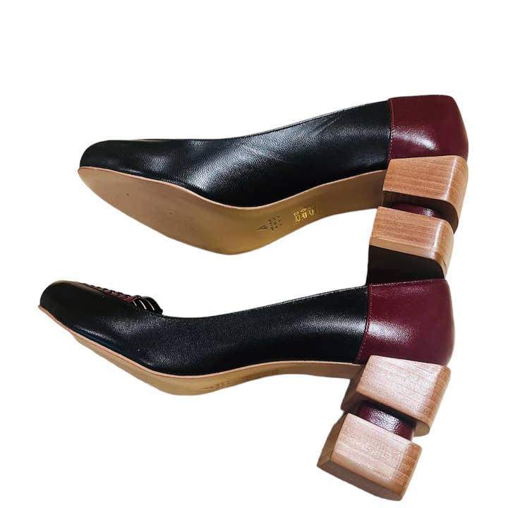 Catalina Wood Stacked Heels for wholesale by Nature by Trejok Limited Liability Company