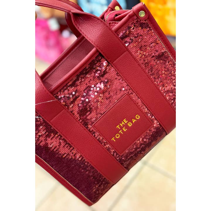 Bestto - Wholesale Tote bag – Women's - SHINY SEQUIN CROSSBODY TOP HANDLE THE TOTE BAG11