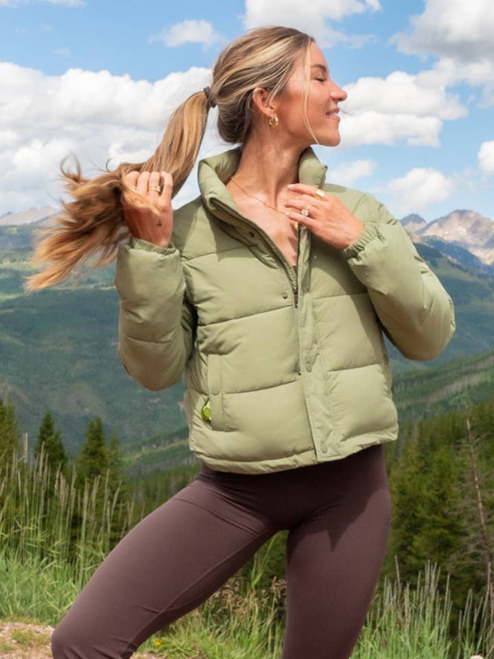 Vitality Convertible Puffer - Matcha for wholesale by Vitality