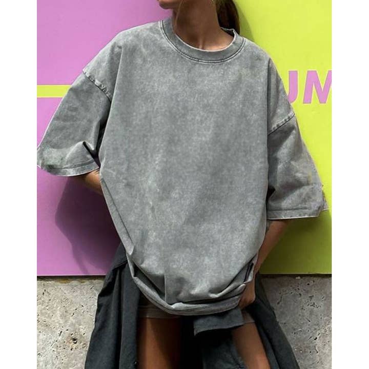 WASHED GARMENT TOP PLUS SIZE for wholesale by Mapcie