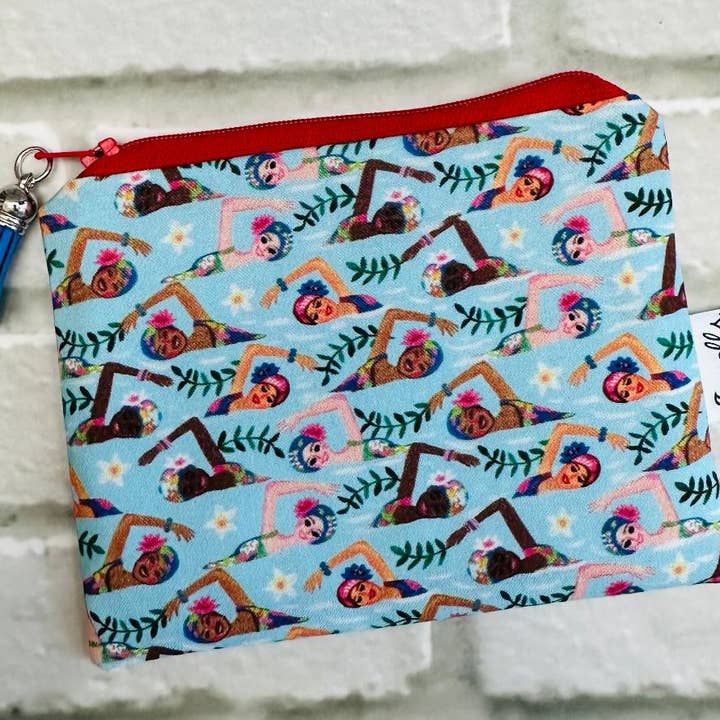 Jewells - Wholesale Coin Purse - Women's - Synchronised Swimmer fabric coin purse pouch 2 sizes
